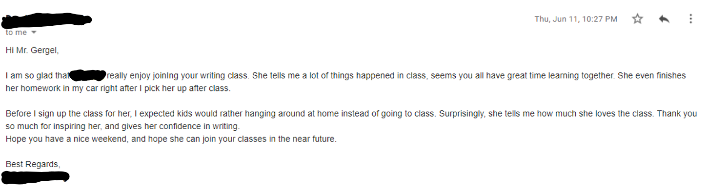 Parent Feedback 3 Parent Feedback 3