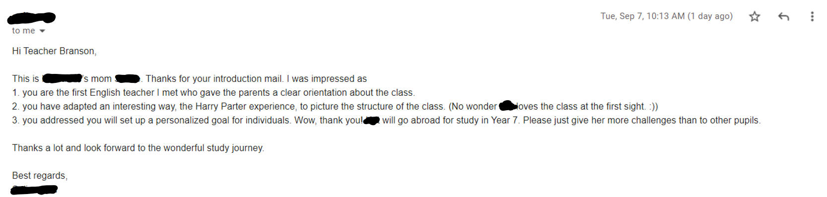 Parent Feedback 2 Parent Feedback 2
